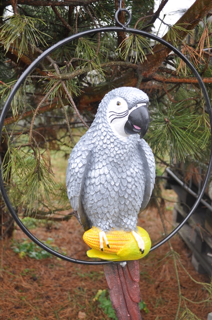 Papagei Harz Ara Vogel Dekofigur Deko Gartendeko Gartenfigur für Innen und Außen